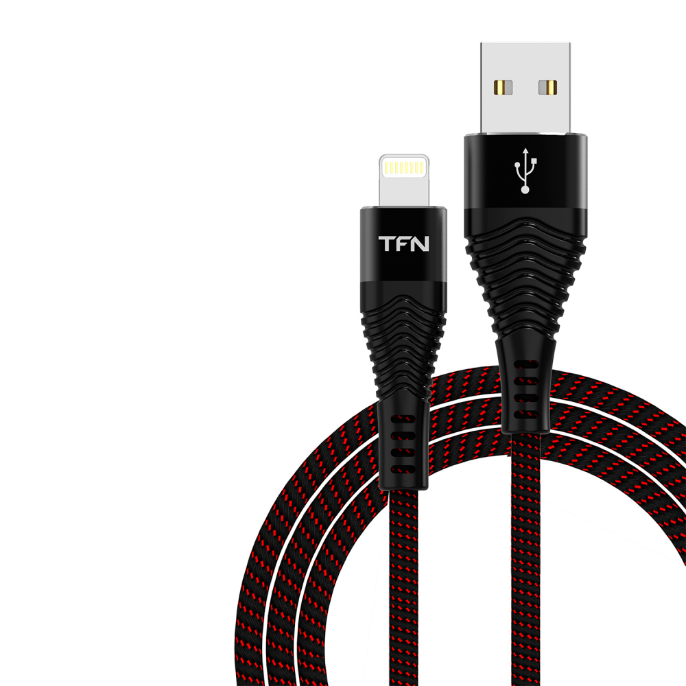 Дата-кабель TFN кабель usb red line usb lightning 1 м 8 pin для apple белый ут000006493