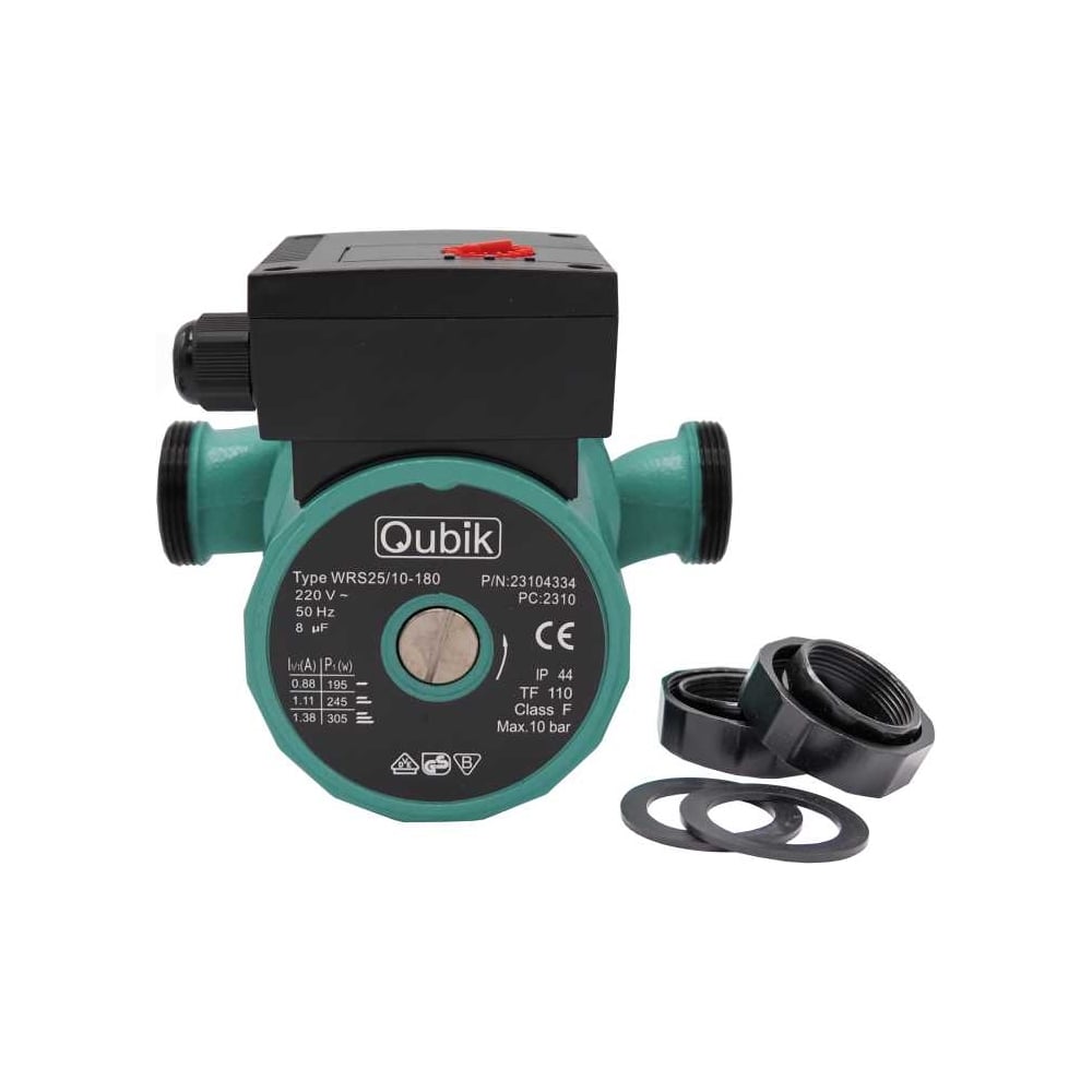 Изображение товара Насос циркуляционный Qubik WRS 25/10 - 180мм + гайки 16695