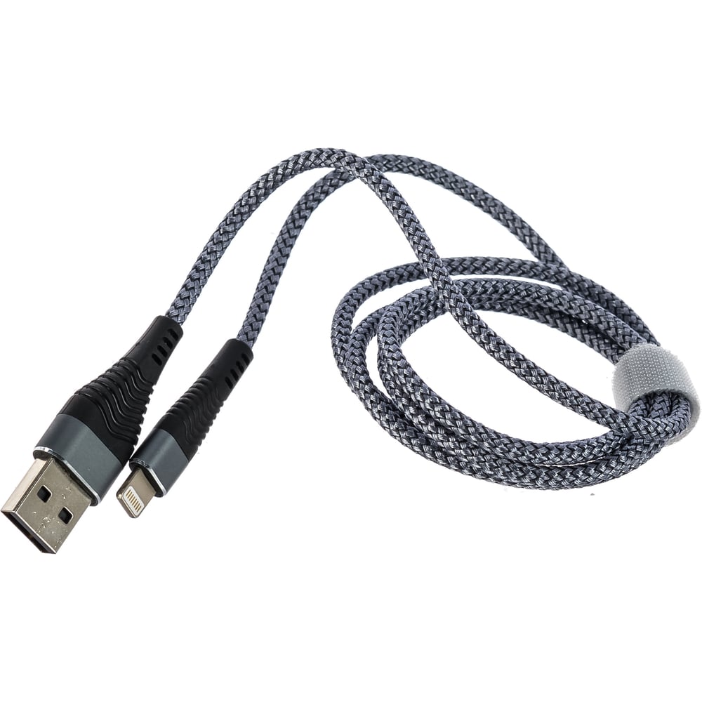 фото Дата-кабель tfn usb-8pin нейлон 1м graphite -cfzligusb1mgr