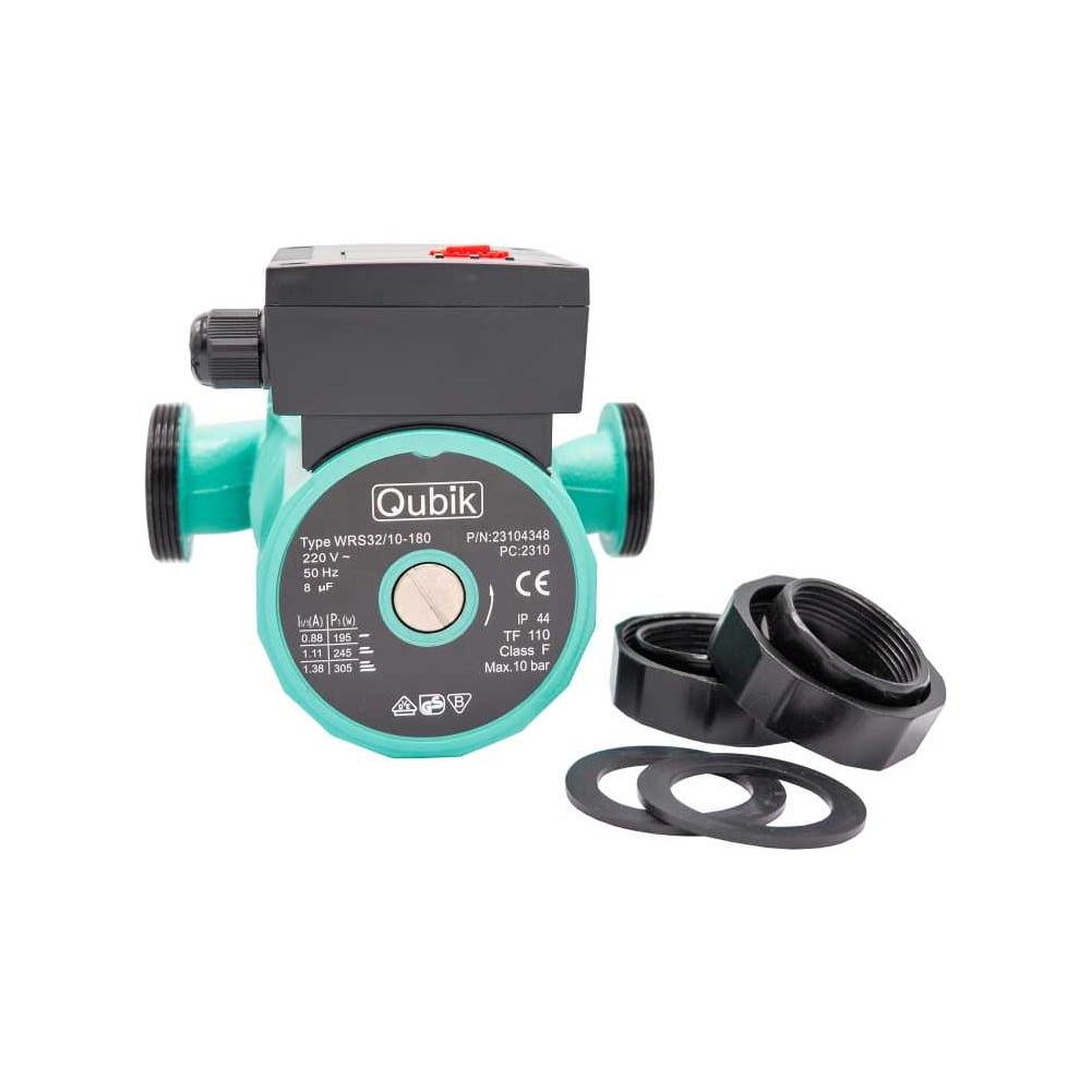 Изображение товара Циркуляционный насос Qubik WRS 32/10 для отопления и ГВС 180мм хвостовик