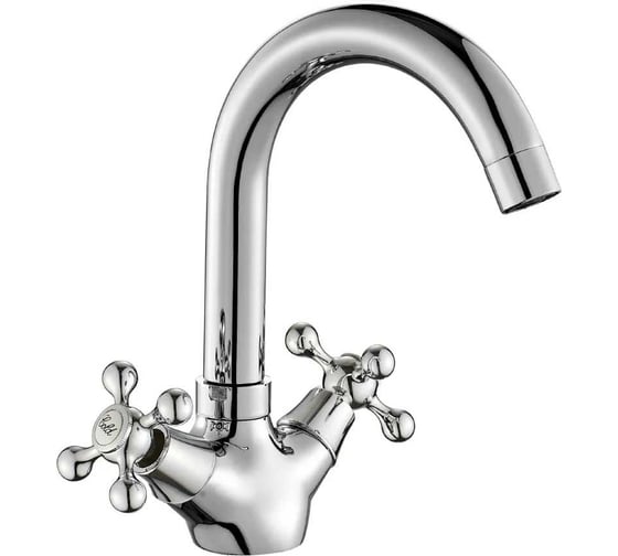 Изображение товара Смеситель для раковины CULTO MITTE OLDIE с высоким изливом, двухвентильный OLD03WB MITOLD03WB