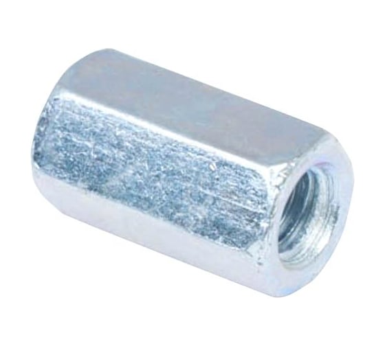 Изображение товара Переходная гайка Стройбат DIN 6334 М16 белый цинк 1 шт 248791