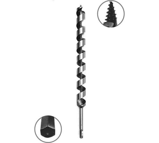 Изображение товара Сверло по дереву винтовое (32x460 мм; HEX) VIRA 552051