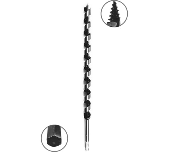 Изображение товара Сверло по дереву винтовое (22x460 мм; HEX) VIRA 552046