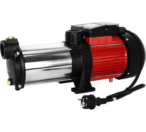 Изображение товара Многоступенчатый центробежный насос Jemix медная обмотка статора, 1.1 кВт, напор 52 м, производительность 145 л/мин, макс. глубина всасывания 8 м, крыльчатка из РРО, подключение 1,25" ГМН145-52