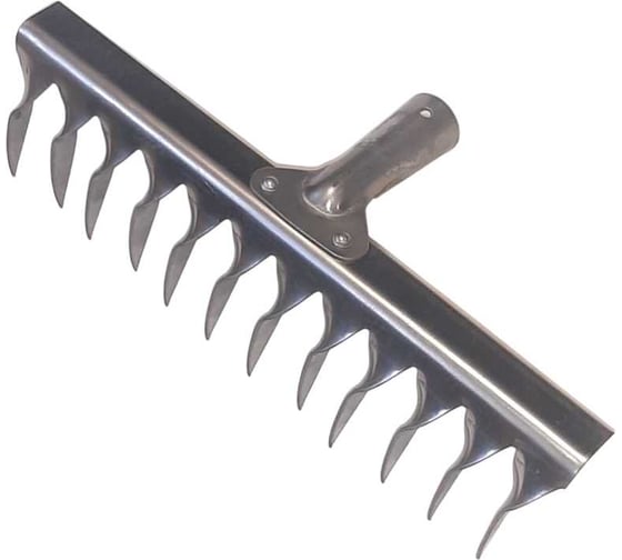 Изображение товара Грабли клепанные с витым зубом ООО ПК Тандем-АГРО ГК-12 зуб., нержавейка 2,0 мм., без черенка 4670016433787