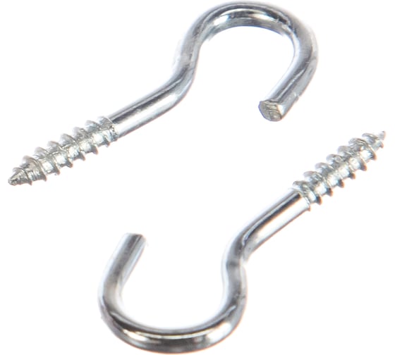 Изображение товара Крюк-полукольцо Стройбат 2,5x25 белый цинк 6 шт 226651