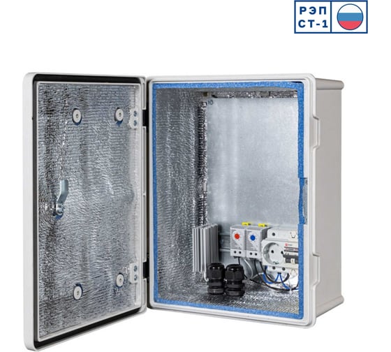 Изображение товара Композитный монтажный шкаф MASTERMANN -Пластик-2УТП+ антивандальный IK10 335х417х200 мм IP66 00-01020934