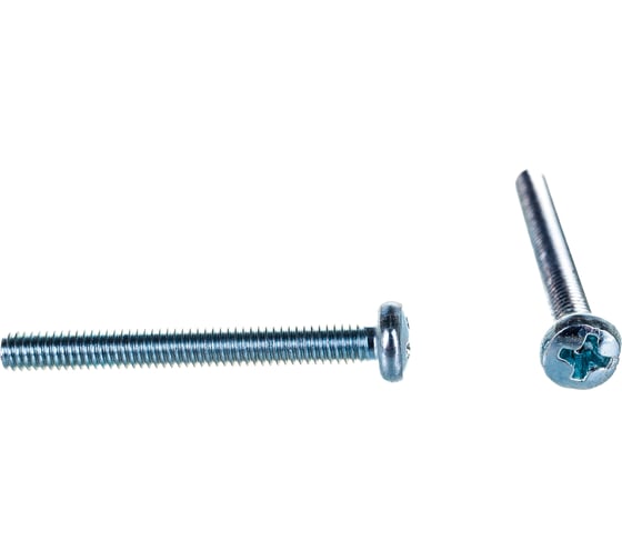 Изображение товара Полукруглый винт Стройбат DIN 7985 М4x35 белый цинк 10 шт 306510