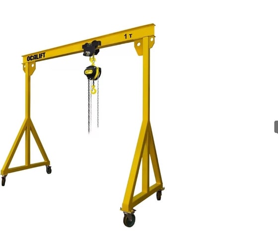 Изображение товара МПУ OCALIFT г/п 1т 3x4 c ручной цепной талью ТРШ 1т 3м, на приводной каретке ДОРА 1т 3м mpu1t3x4_sv_dr