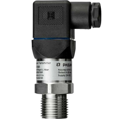 Изображение товара Преобразователь давления Ридан MBS 1700R диапазон измерения 0-6 бар, выходной сигнал 4-20 мА, присоединение G 1/2 060G6104R