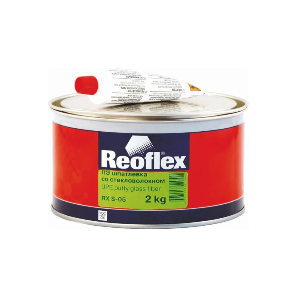 фото Шпатлевка со стекловолокном reoflex glass fiber 2 кг rx s-05/2000