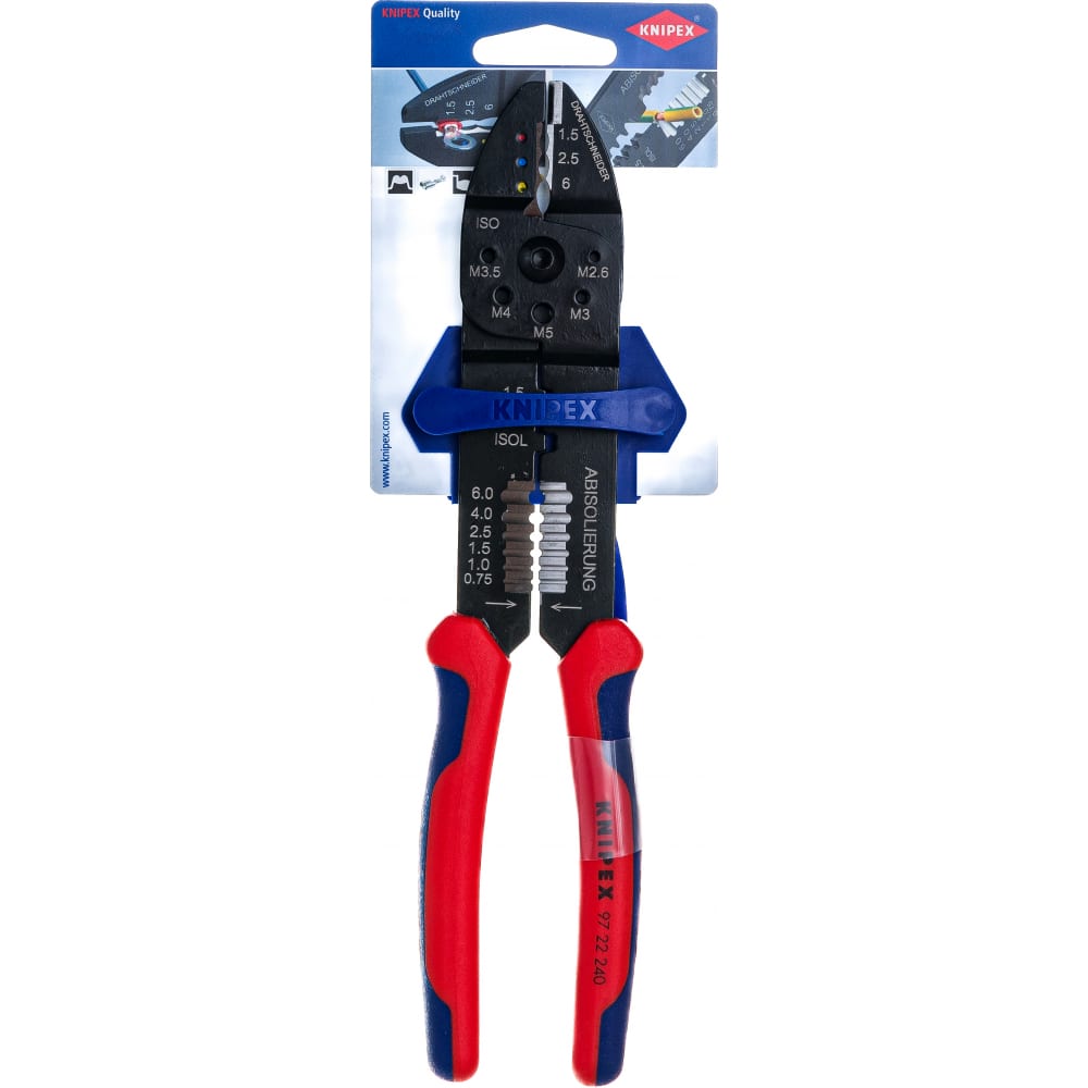 Пресс-клещи для резки и зачистки кабеля Knipex нож для резки кабеля sata 93470