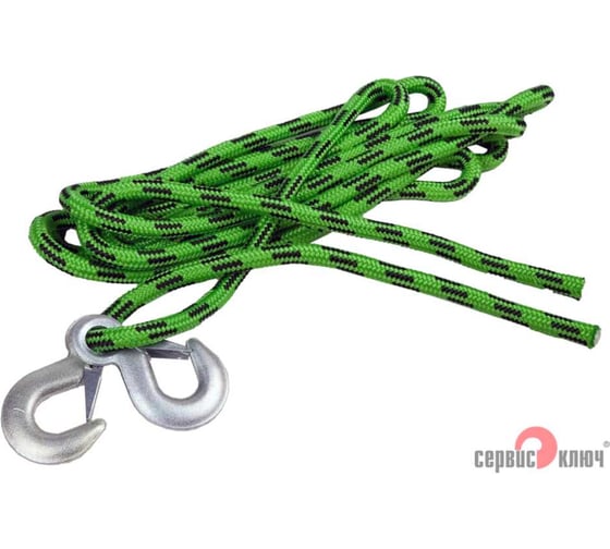 Изображение товара Альпинистский трос-шнур СЕРВИС КЛЮЧ 5 т. 2 крюка 73755