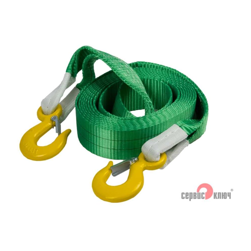 Изображение товара Ленточный супер усиленный трос 6 т в пакете СЕРВИС КЛЮЧ 19009