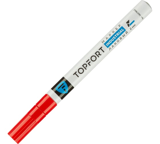 Изображение товара Маркер лаковый Topfort industrial 2 мм красный 1827862