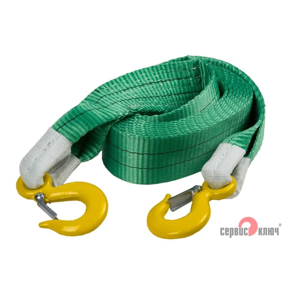 Изображение товара Ленточный супер усиленный трос 8 т в пакете СЕРВИС КЛЮЧ 19008