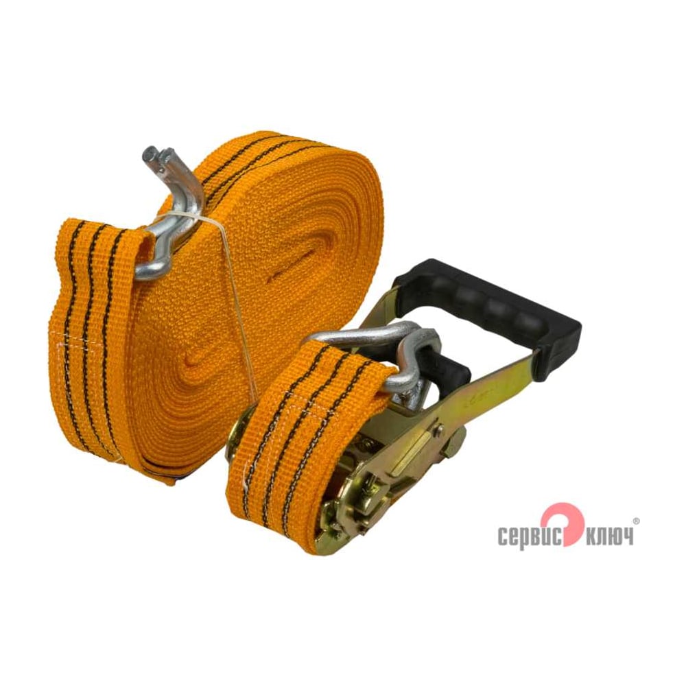 Изображение товара Стяжка груза 12 м полипропилен СЕРВИС КЛЮЧ 73730 для фиксации грузов до 4 тонн