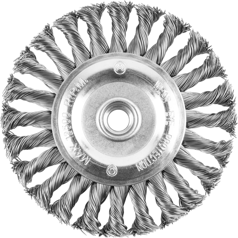 Изображение товара Кордщетка стальная плоская витая для УШМ 125 мм MONOGRAM 107-042