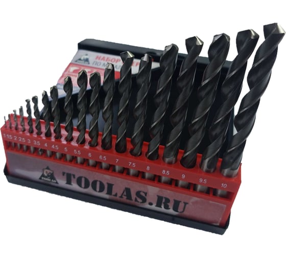 Изображение товара Набор сверл по металлу 1.0 - 10 мм (19 штук) TOOLAS 00013010