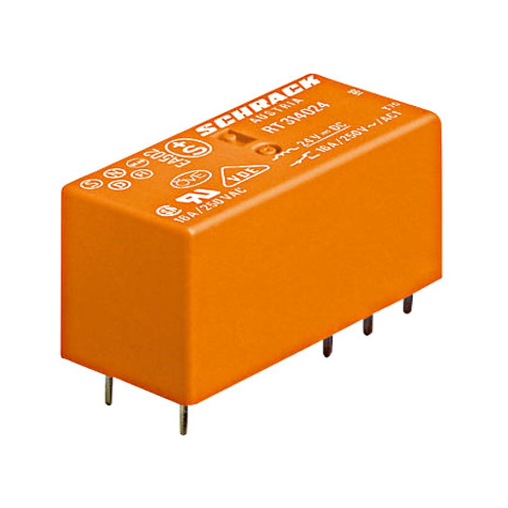 Изображение товара Реле Schrack Technik PCB 2 переключающих контакта 8А 230V AC RP420730 Изображение товара Реле Schrack Technik PCB 2 переключающих контакта 8А 230V AC RP420730