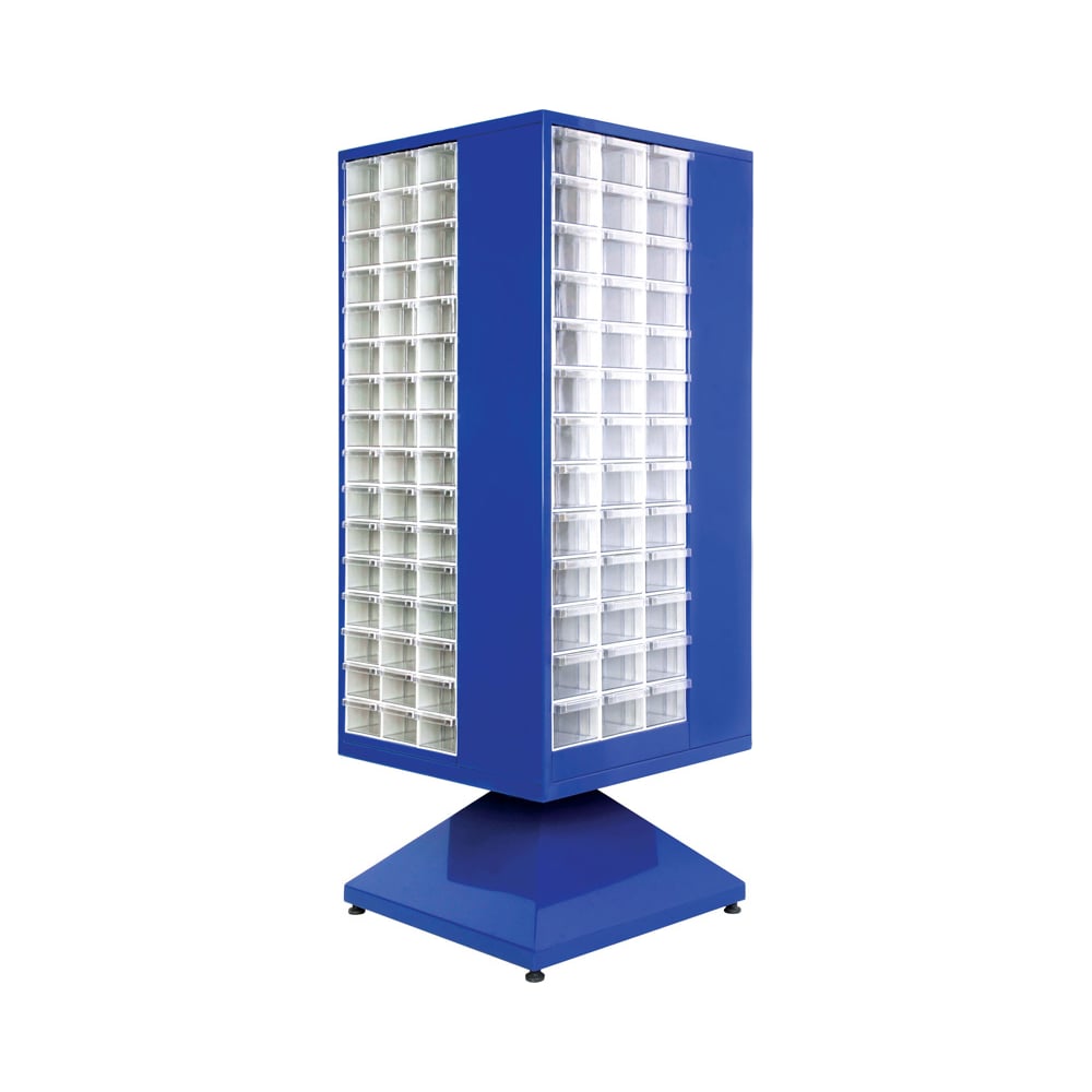 Изображение товара Стойка поворотная Sembol Plastik синяя МТ4 комплект 267 ящиков 670x670x1700 мм