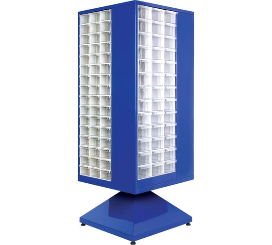 Изображение товара Стойка поворотная Sembol Plastik синяя МТ4 комплект 267 ящиков, 670x670x1700 мм 20155