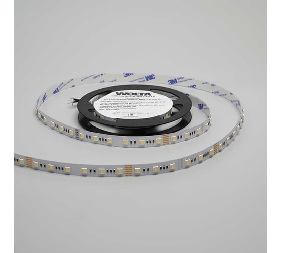 Изображение товара Светодиодная лента Wolta 5 м SMD5050 16Вт, RGB+W, 24В, IP20, 60 шт на метр WLS5050-16W/RGBW-MIX/24H60-01