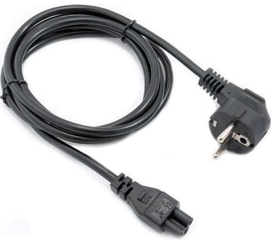 Изображение товара Кабель питания A1 1.8 м., CEE 7/7-C5, 3x0.75 мм², 2200 Вт., черный. A1-PC075-EU-C5-1.8M