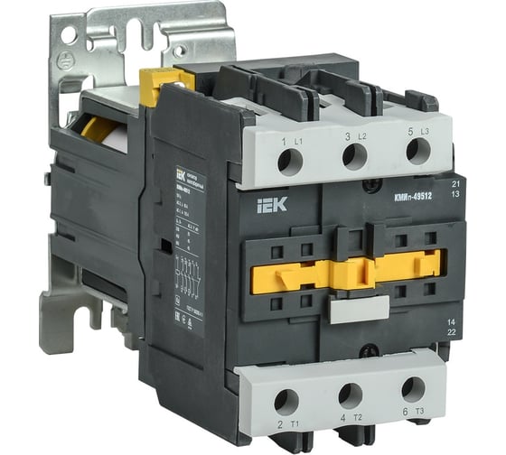 Изображение товара Контактор IEK КМИп-49512, 95А, 110В/АС3, 1НО, 1НЗ KMD41-095-110-11