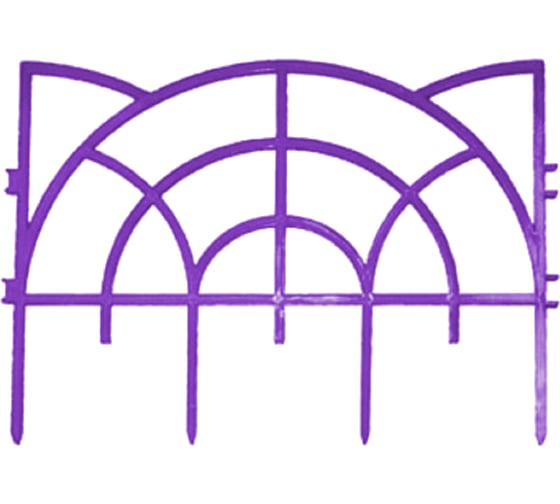Изображение товара Декоративный заборчик Дачная мозаика Роккоко "Ажурный" сиреневый 10598