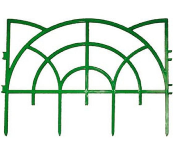 Изображение товара Декоративный заборчик Дачная мозаика Роккоко "Ажурный" зеленый 10597