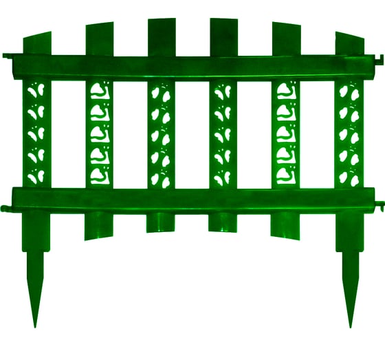 Изображение товара Декоративный заборчик Дачная мозаика "Палисадник" темно-зеленый 10673