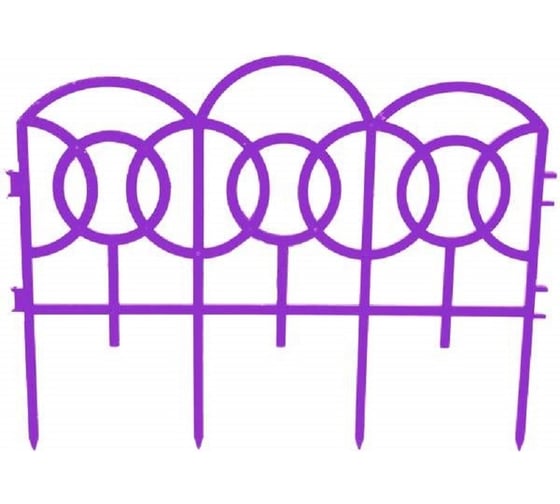 Изображение товара Декоративный заборчик Дачная мозаика Барокко сиреневый 10584