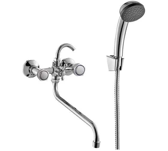 Изображение товара Смеситель для ванны CULTO Mitte OLDIE с длинным изливом и душевым комплектом OLD01B MITOLD01BL/chrom