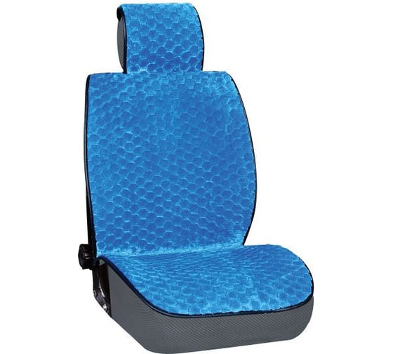 Изображение товара Накидка сиденья SKYWAY ARCTIC меховая искусственная мутон 5 предм. Синий Соты S03001059