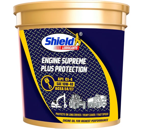 Изображение товара Моторное масло Shield Lubricants SHIELD ENGINE SUPREME PLUS PROTECTION 10W-40 20 л 1040020