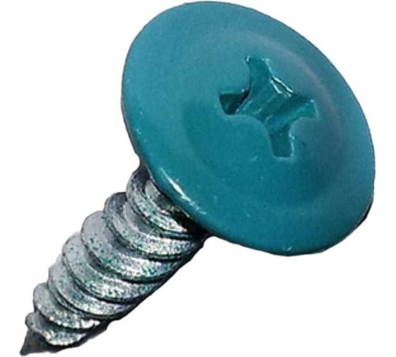 Изображение товара Саморез с пресс-шайбой Доброга 4,2x19 цинк 1000 шт. RAL5021 Морская волна ТД-00015463