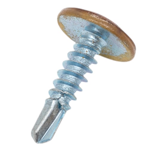 Изображение товара Саморез с пресс-шайбой Доброга 4,2x16 цинк, сверло, 500 шт. RALТемный дуб ЦБ-00023822