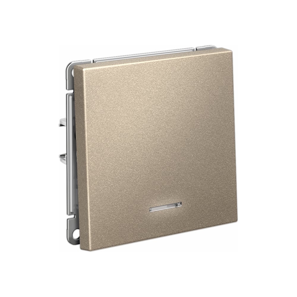 Изображение товара Выключатель с подсветкой 1-клавишный ArtGallery, 10 АХ, механизм Systeme Electric Шампань GAL000513