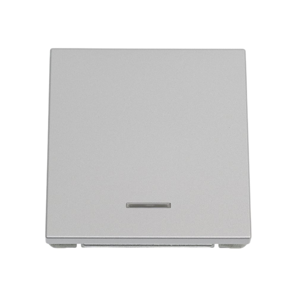 Изображение товара Механизм 1-клавишного выключателя Systeme Electric ArtGallery алюминий подсветка 10А схема 1а