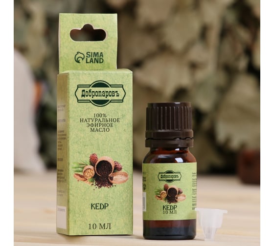 Изображение товара Эфирное масло Добропаровъ Кедр, флакон-капельница, аннотация, 10 мл 2870063