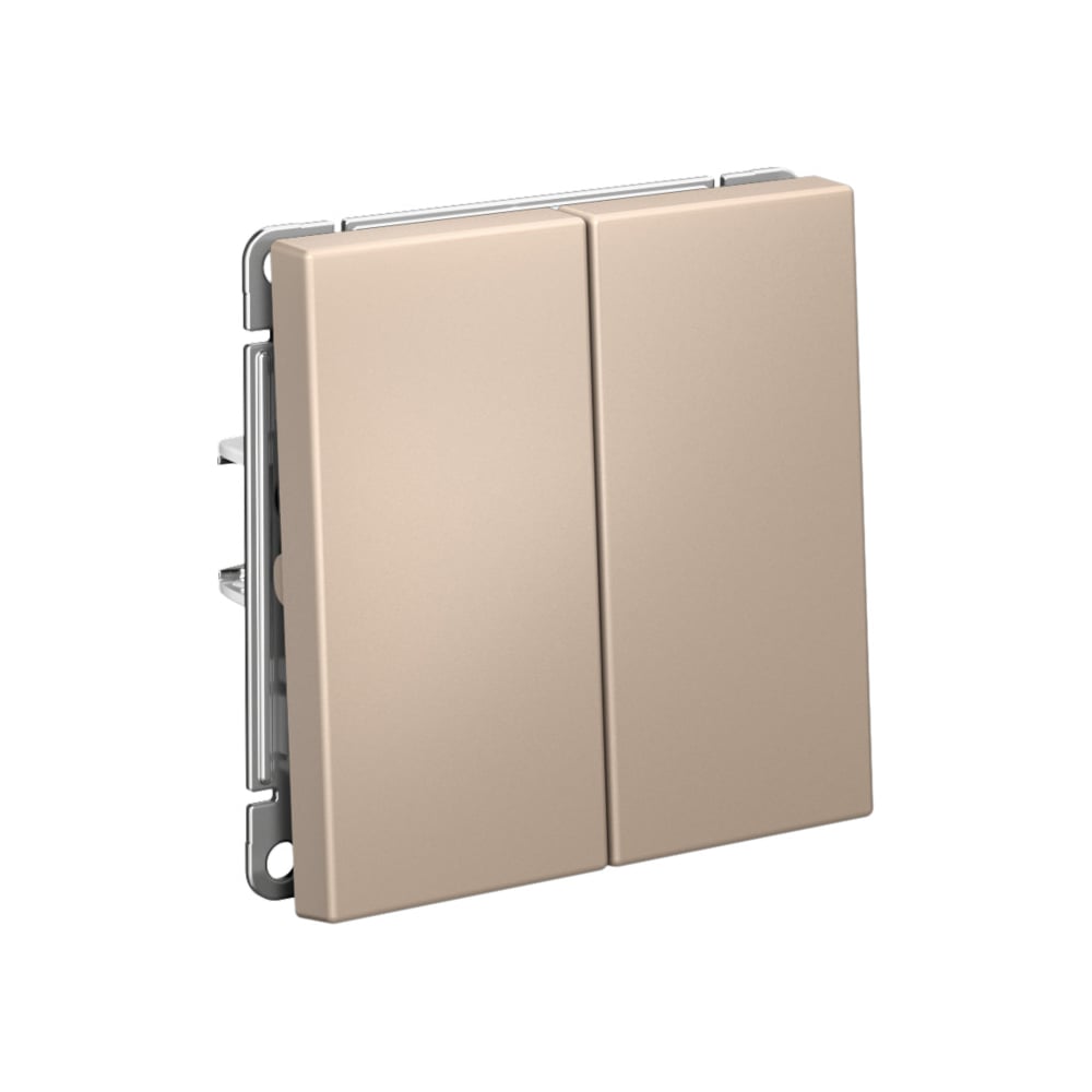 Изображение товара Выключатель 2-клавишный Systeme Electric ArtGallery Песочный 10A