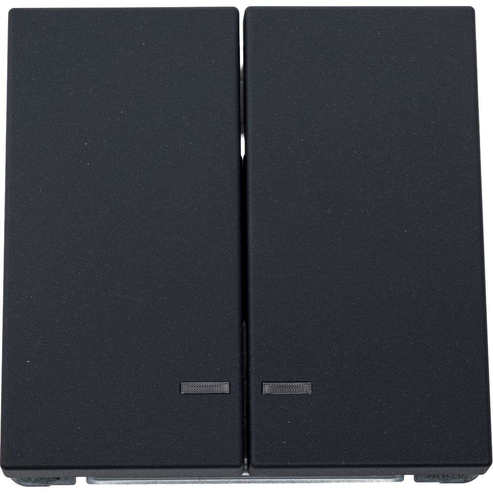 Изображение товара Механизм 2-клавишного выключателя Systeme Electric ArtGallery Базальт с подсветкой 10А