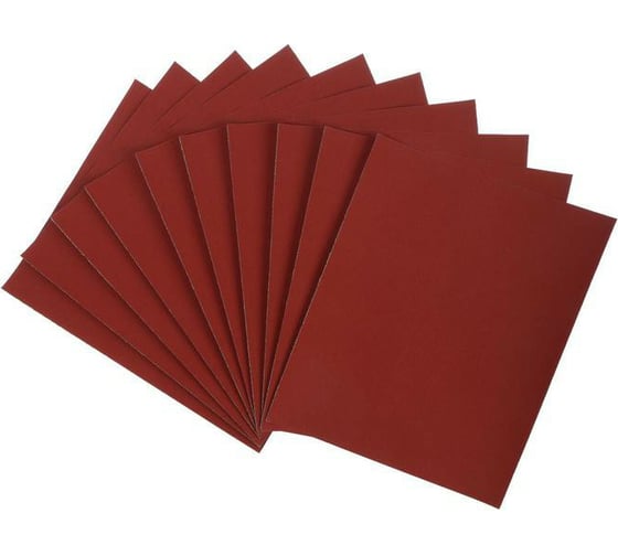 Изображение товара Шкурка шлифовальная на бумажной основе водостойкая (10 шт; 230х280 мм; Р800) LOM 1864809