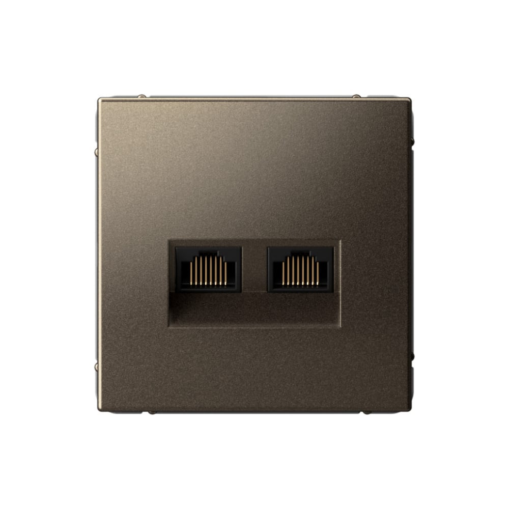 Изображение товара Розетка двойная компьютерная Systeme Electric ArtGallery Мокко RJ45+RJ45 кат.6А