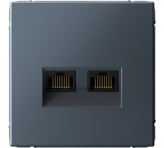Изображение товара Розетка двойная компьютерная Systeme Electric ArtGallery Грифель RJ45+RJ45, кат.6А, механизм GAL000788