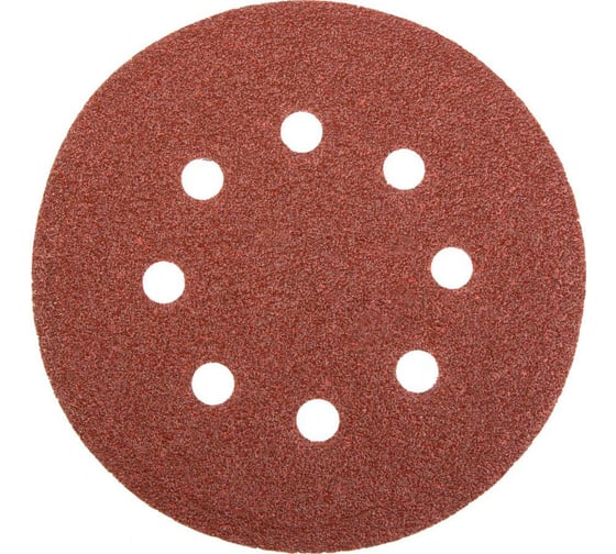 Изображение товара Круг абразивный на липучке (10 шт; 125 мм; Р180; 8 отверстий) SKRAB 35758