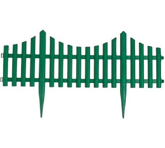 Изображение товара Забор Дачная мозаика Модерн изумрудный декоративный штакетник 15248