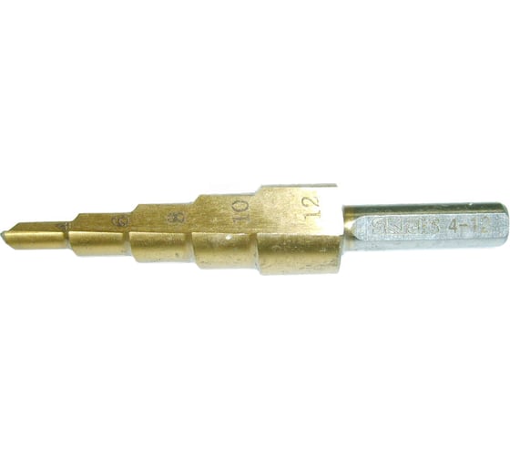 Изображение товара Сверло по металлу ступенчатое (4-12 мм; 5 ступеней; TiN) SKRAB 30160